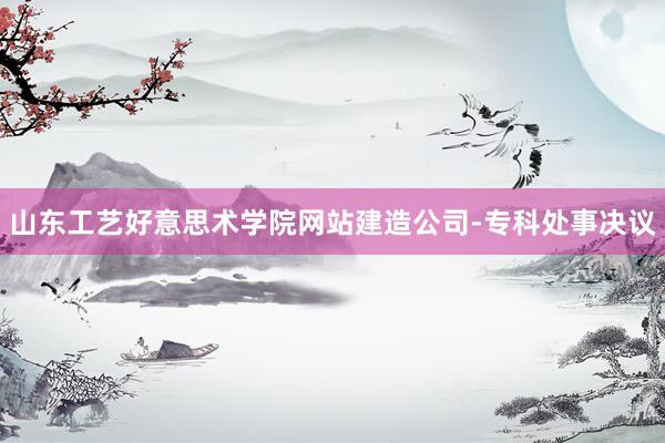 山东工艺好意思术学院网站建造公司-专科处事决议
