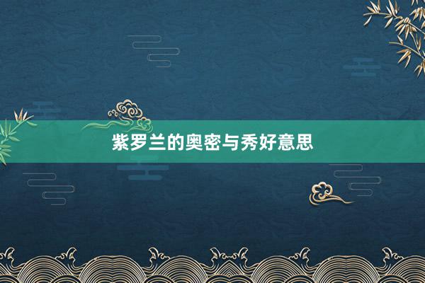 紫罗兰的奥密与秀好意思